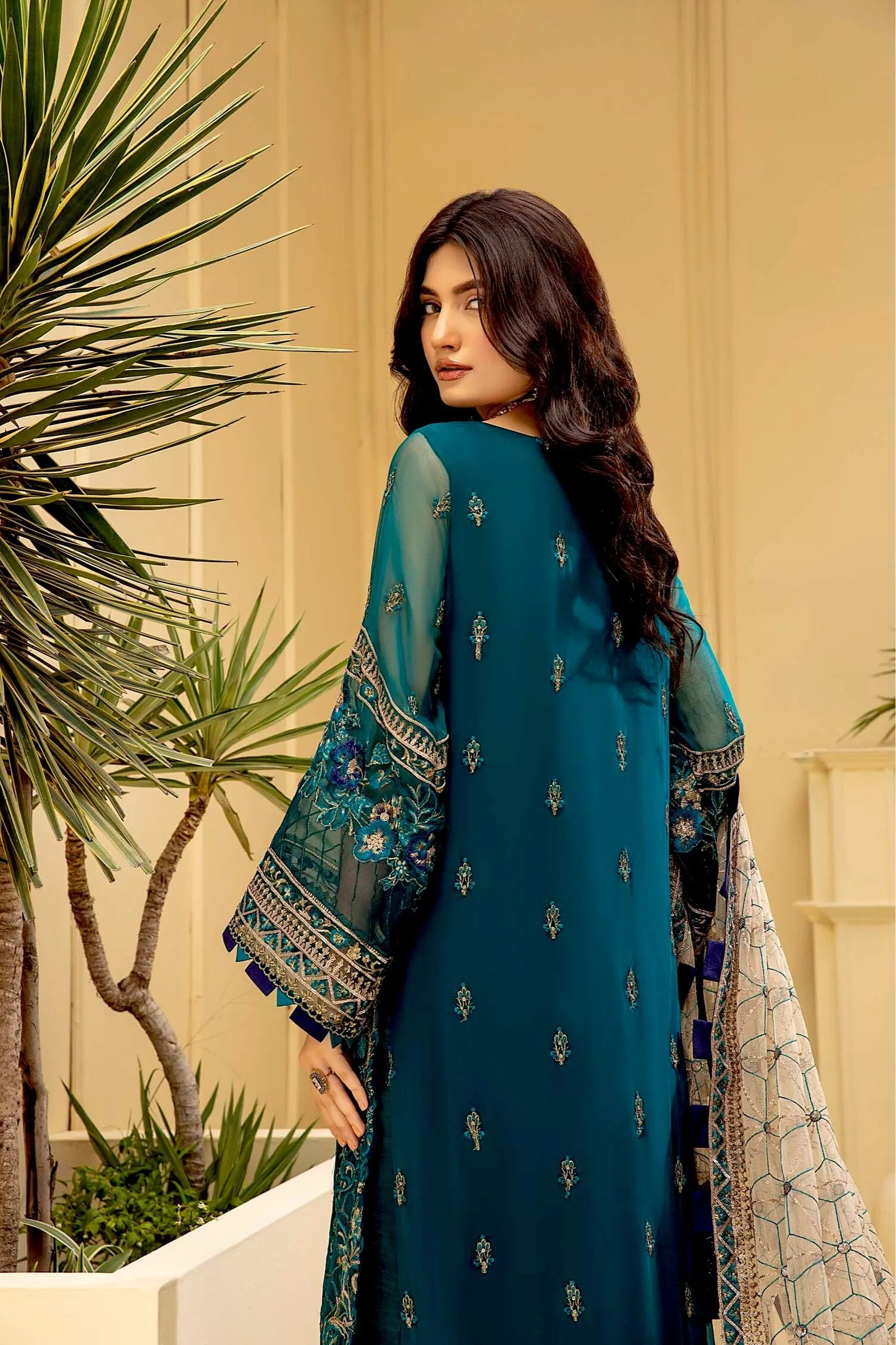 Adan's Libas Tesoro Embroidered Chiffon Formal Collection – Twinkling Stray