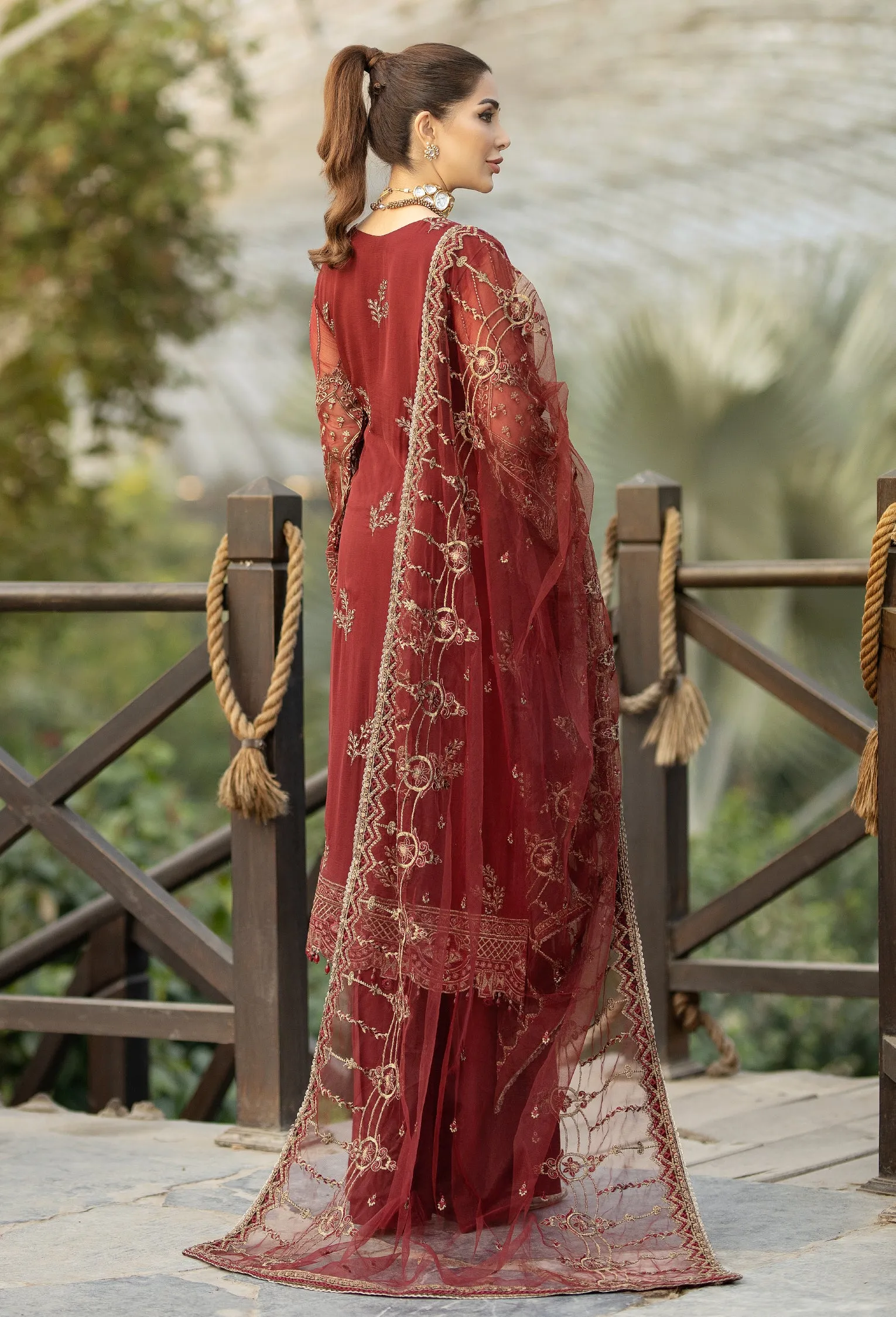 Adan's Libas Wisteria Embroidered Chiffon Collection – Sangria