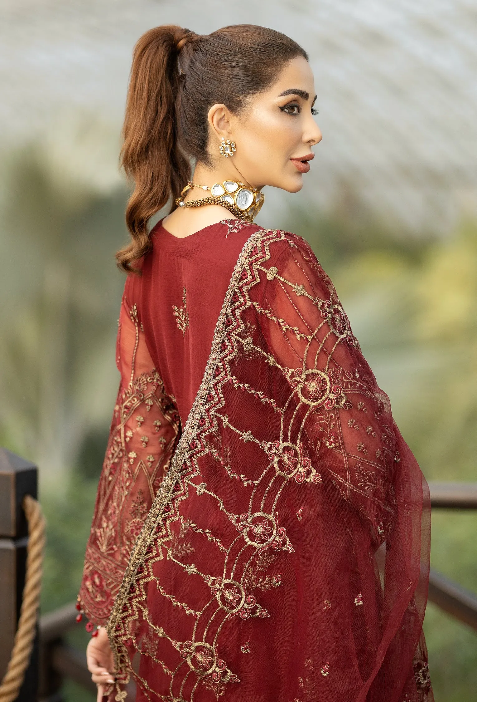 Adan's Libas Wisteria Embroidered Chiffon Collection – Sangria