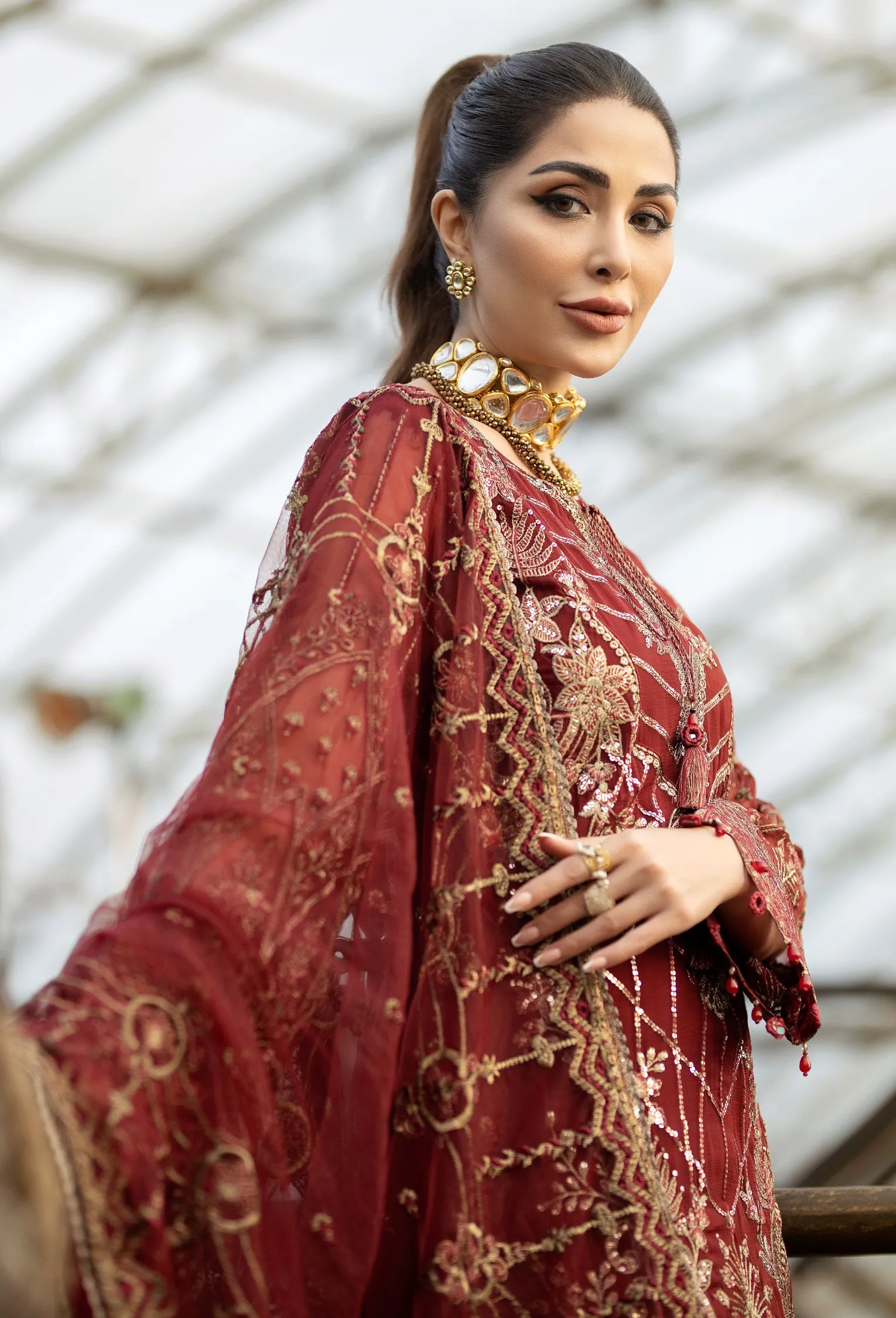 Adan's Libas Wisteria Embroidered Chiffon Collection – Sangria