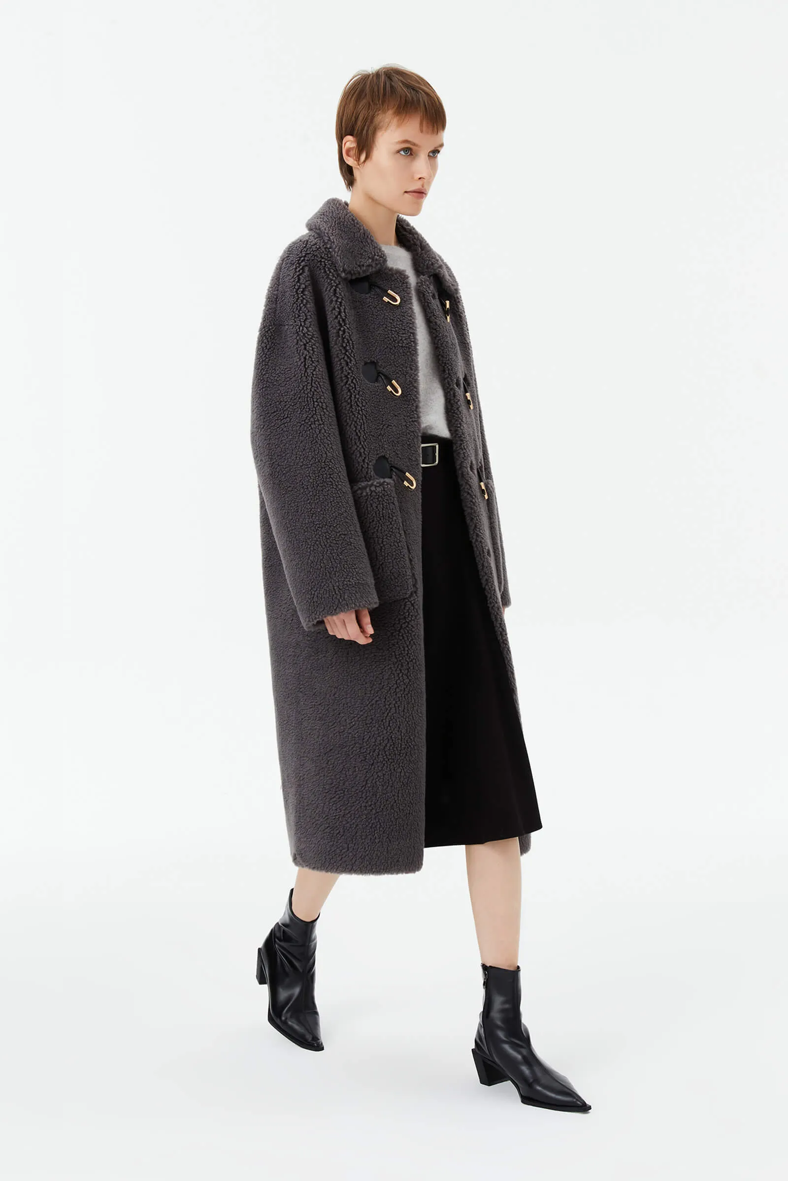 All-wool British Style Soft and Plush Overcoat