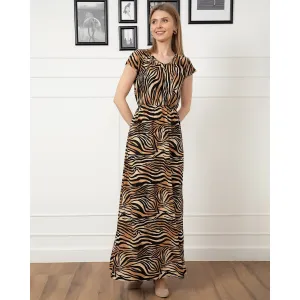 Animal Printed Long Dress