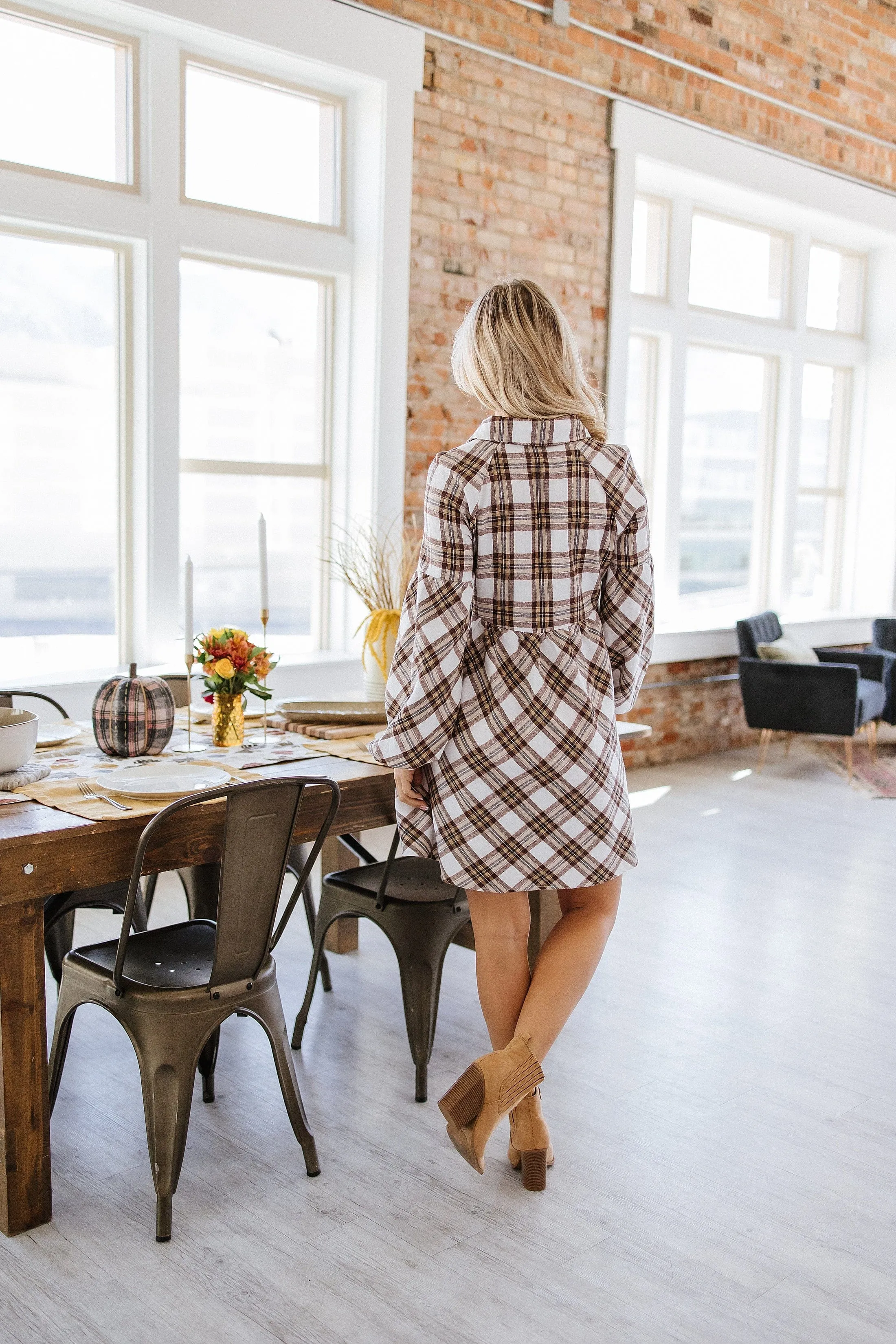 Bradley Plaid Shirt Dress | S-2XL