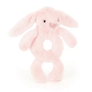 BRR4BP Bashful Pink Bunny Ring Rattle