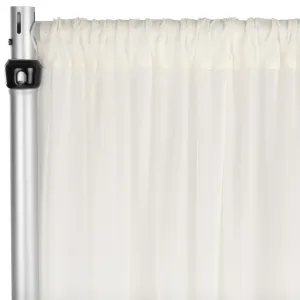 Chiffon Curtain Drape 10ft H x 58" W Panel - Ivory