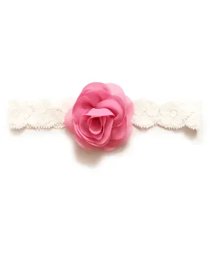 Delicate Flower Head Band - Light Pink