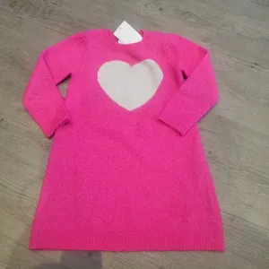 Gap Long Sleeved Neon Sparkle Heart 4T Dress