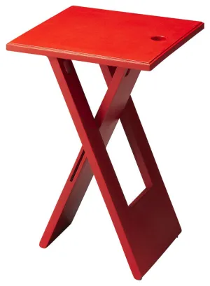 Hammond Folding Side Table in Red  2259293