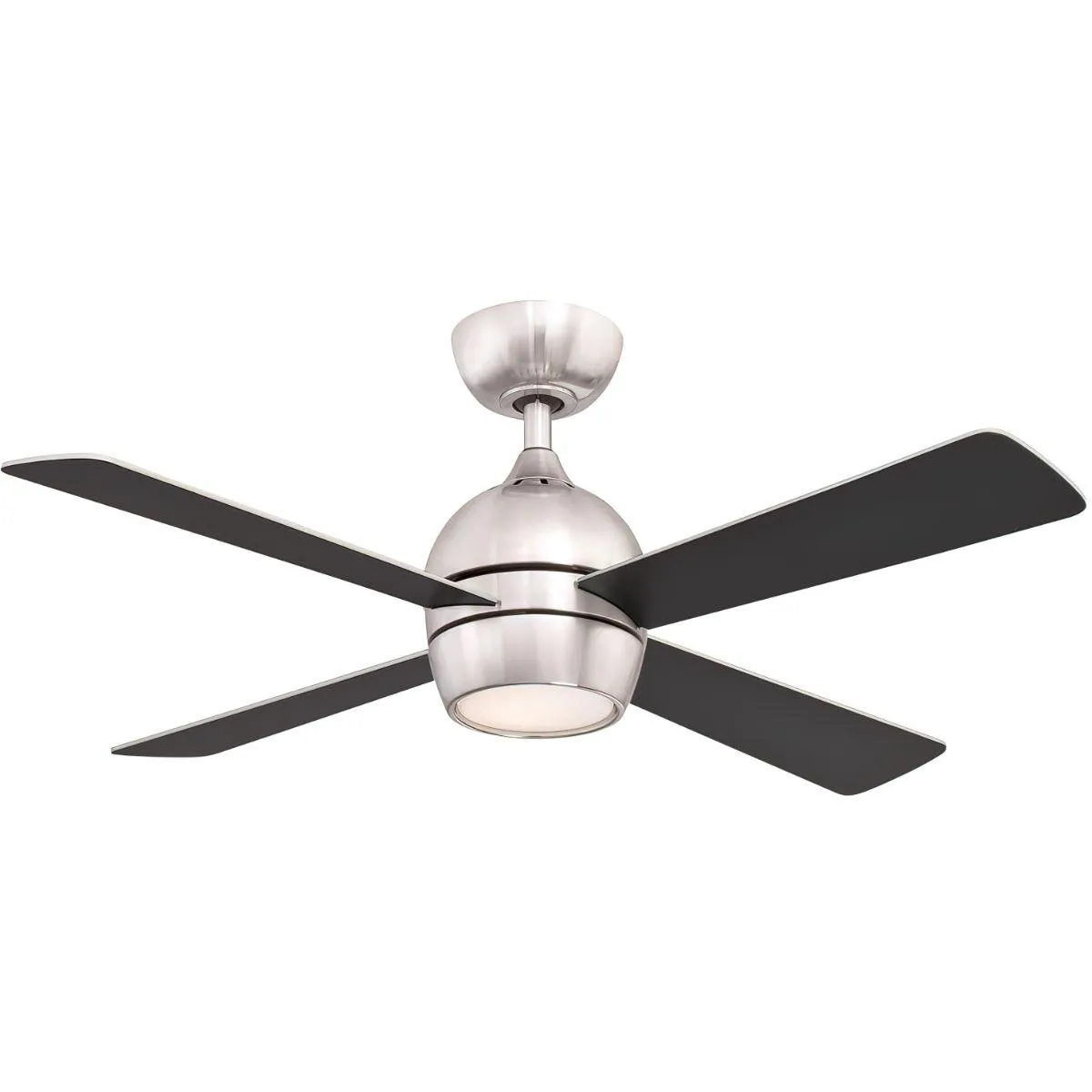 Kwad 44 Inch Brushed Nickel Modern LED Ceiling Fan with Remote