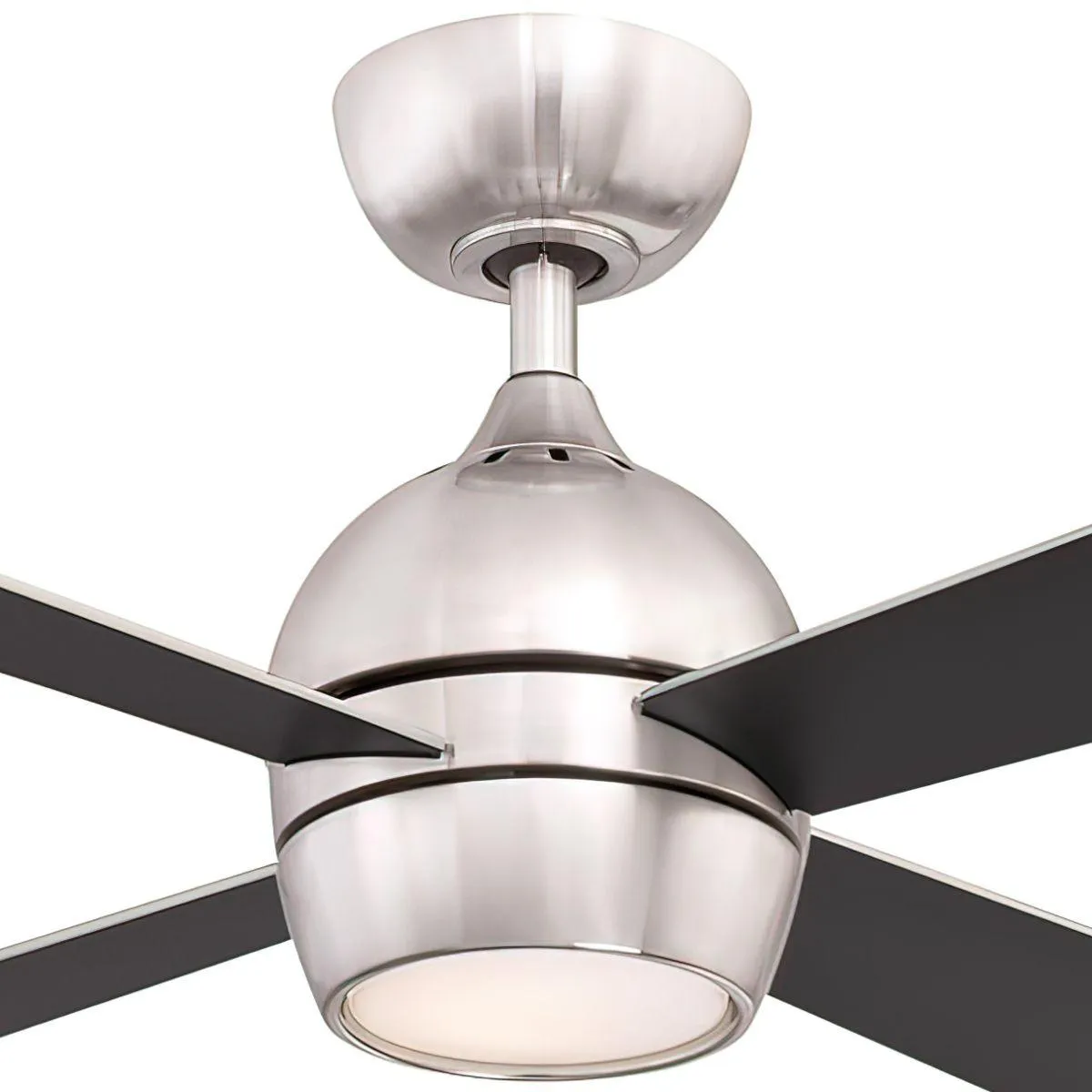 Kwad 44 Inch Brushed Nickel Modern LED Ceiling Fan with Remote