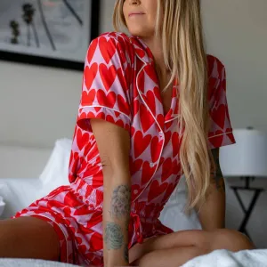 Pink and Red Hearts Comfy Loungwear Set