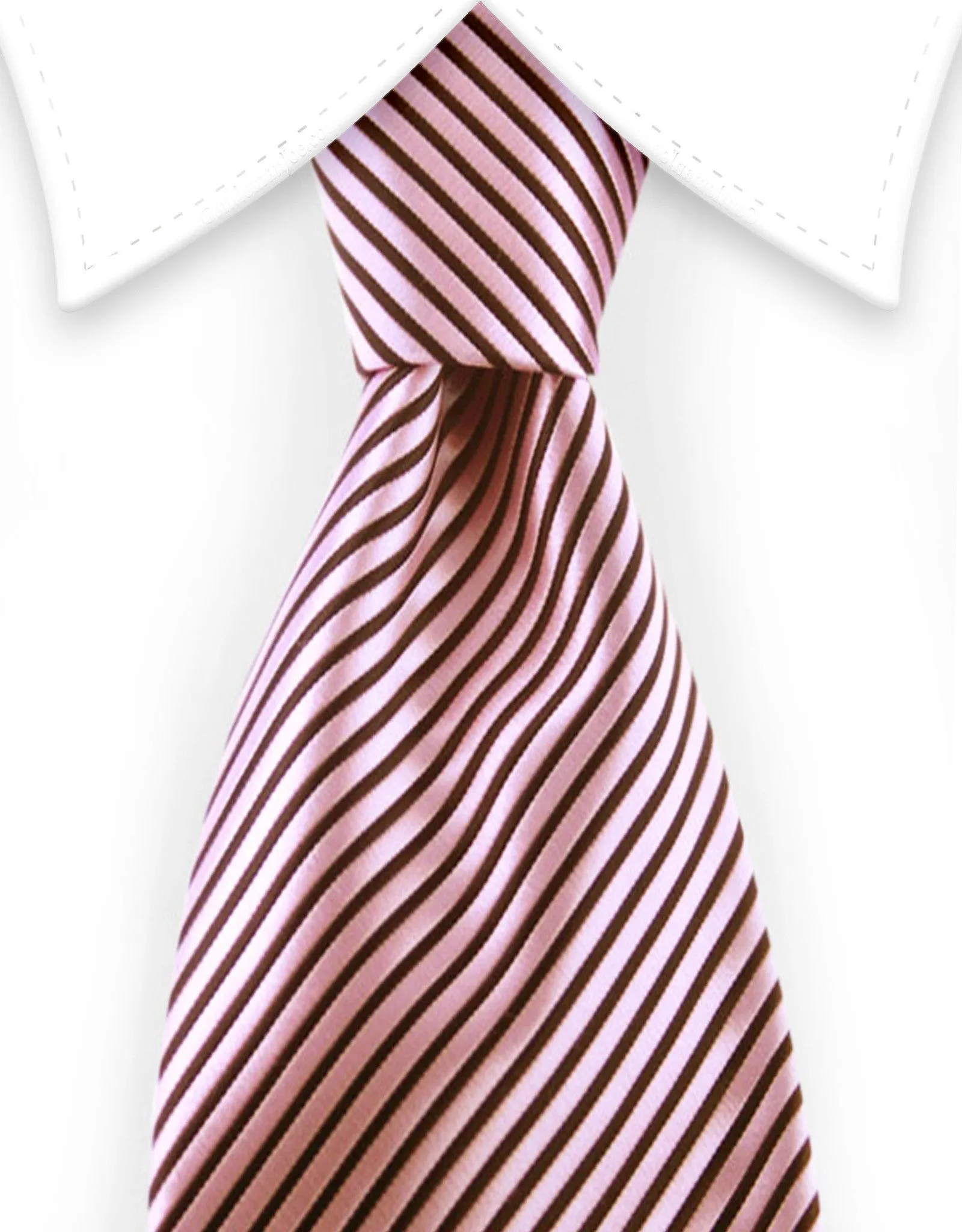 Soft, Blush Pink & Black Striped Tie