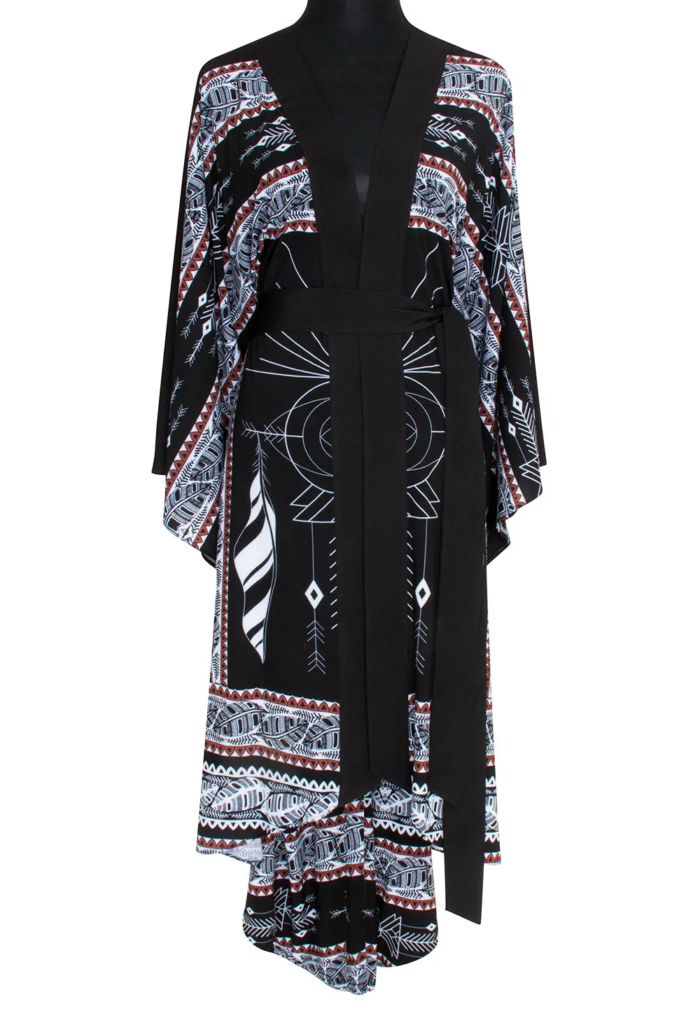 Tulum – Black Magic Kimono (Black) - Long